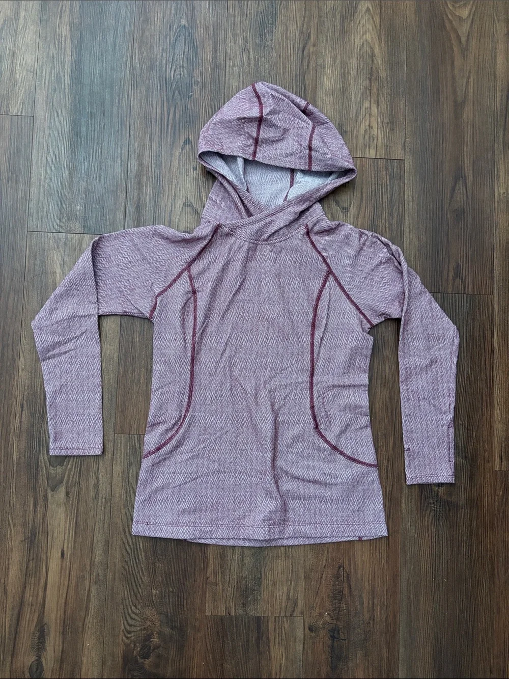 Patagonia Heathered Maroon Hooded Long Sleeve Pullover